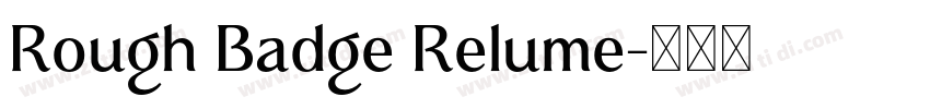 Rough Badge Relume字体转换